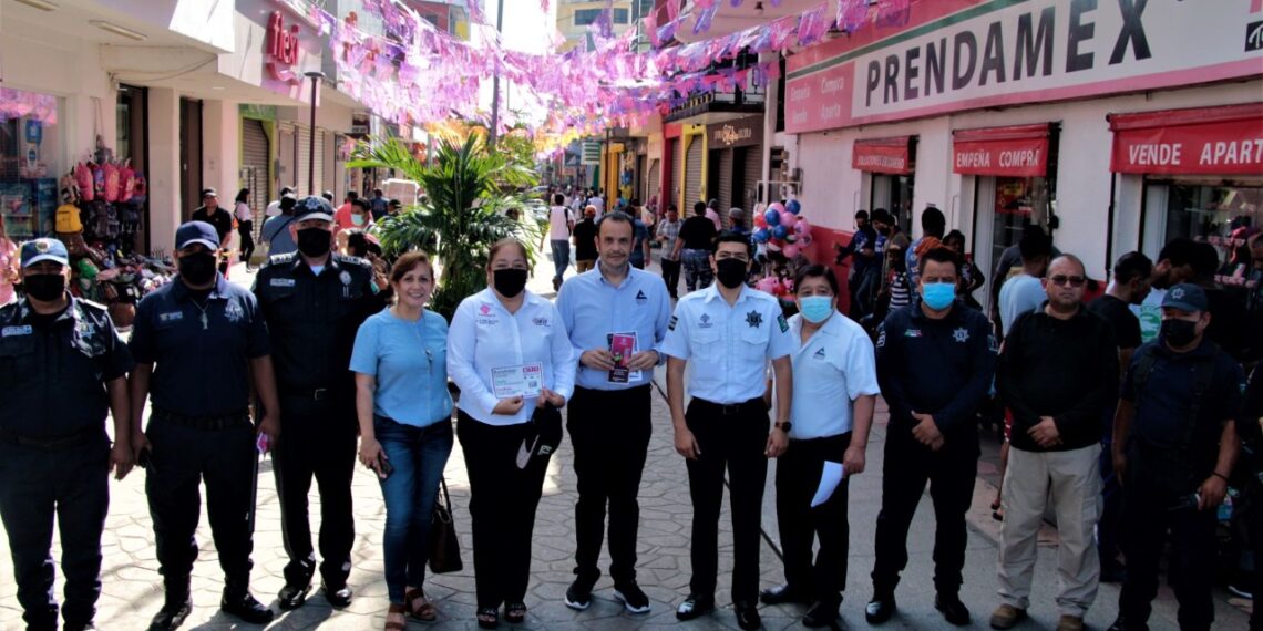 FORTALECEN SEGURIDAD EN PRIMER CUADRO DE LA CIUDAD ANTE INICIO DEL “BUEN FIN” EN TAPACHULA
