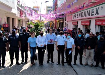FORTALECEN SEGURIDAD EN PRIMER CUADRO DE LA CIUDAD ANTE INICIO DEL “BUEN FIN” EN TAPACHULA