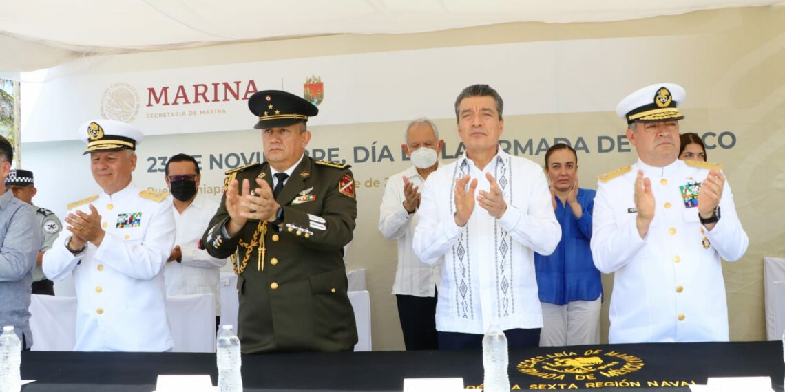 La Marina Armada de México, ejemplo de lealtad y amor por Chiapas y México: Rutilio Escandón
