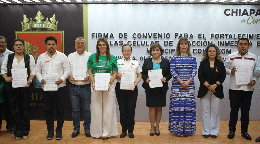 SIGNA ROSY URBINA CONVENIO PARA EL FORTALECIMIENTO DE CÉLULAS DE REACCIÓN INMEDIATA EN MUNICIPIOS CON ALERTA DE VIOLENCIA DE GÉNERO