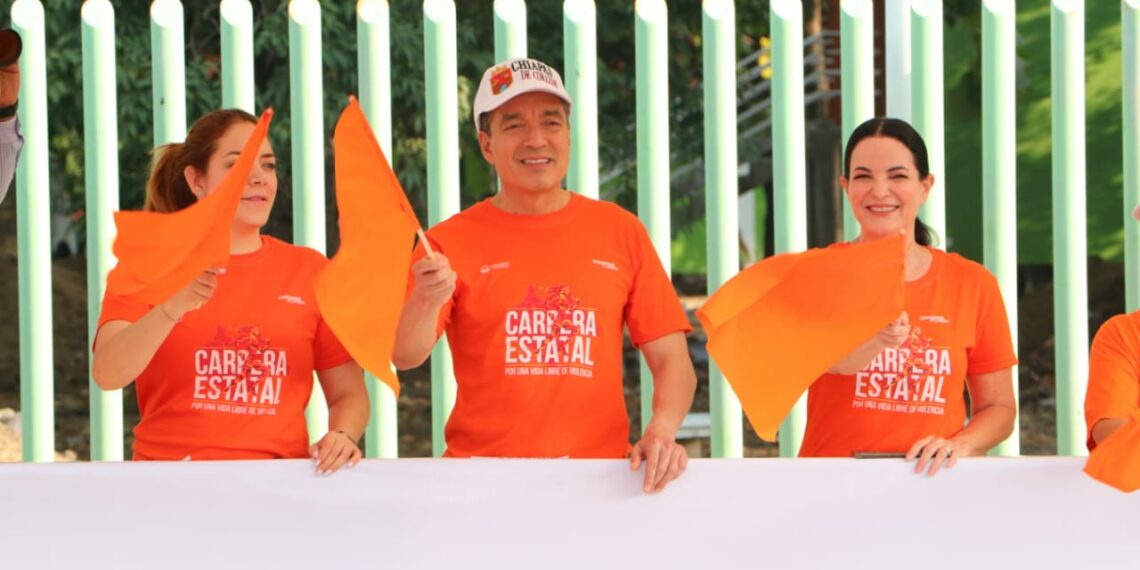 Rutilio Escandón da banderazo de salida de la Carrera Estatal por una Vida Libre de Violencia