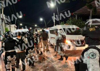 INM y GN desintegran caravanas en Chiapas