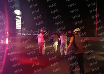 Mujer y bebé lesionados en accidente