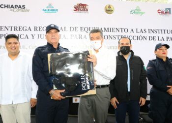 En Palenque, encabeza Rutilio Escandón entrega regional de equipamiento a instituciones de seguridad y justicia
