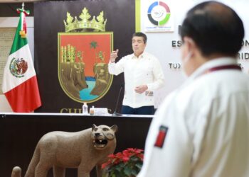 Las autoridades estamos atentas para auxiliar a la población ante frentes fríos: Rutilio Escandón