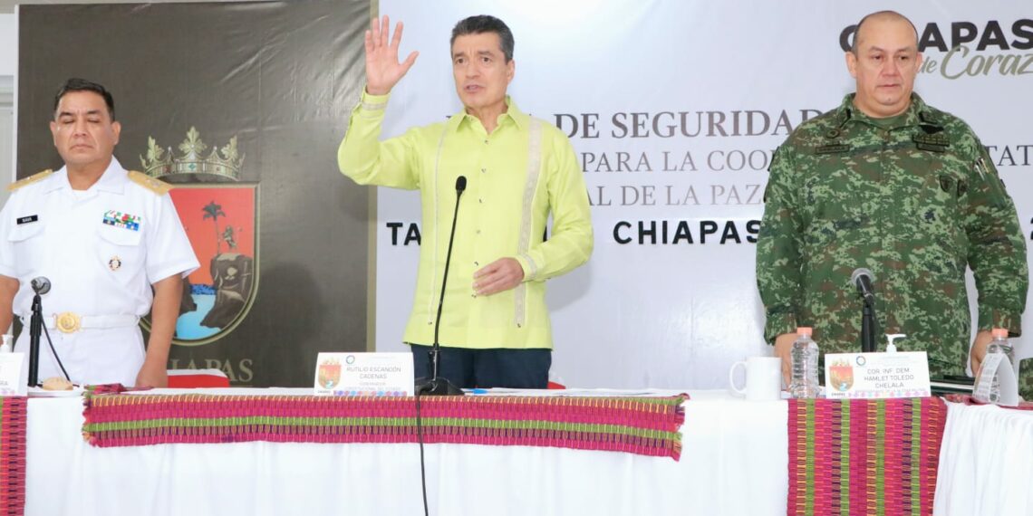 En Tapachula, Rutilio Escandón encabeza última reunión de la Mesa de Seguridad de 2022