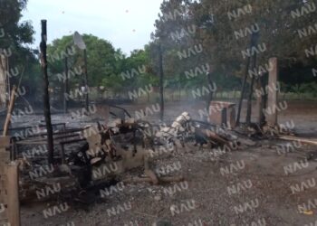 Se incendia casa en Mazatán