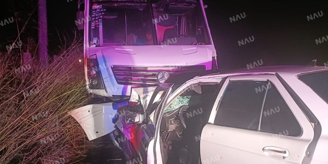 Un lesionado deja accidente en la carrera al ejido Lagartero