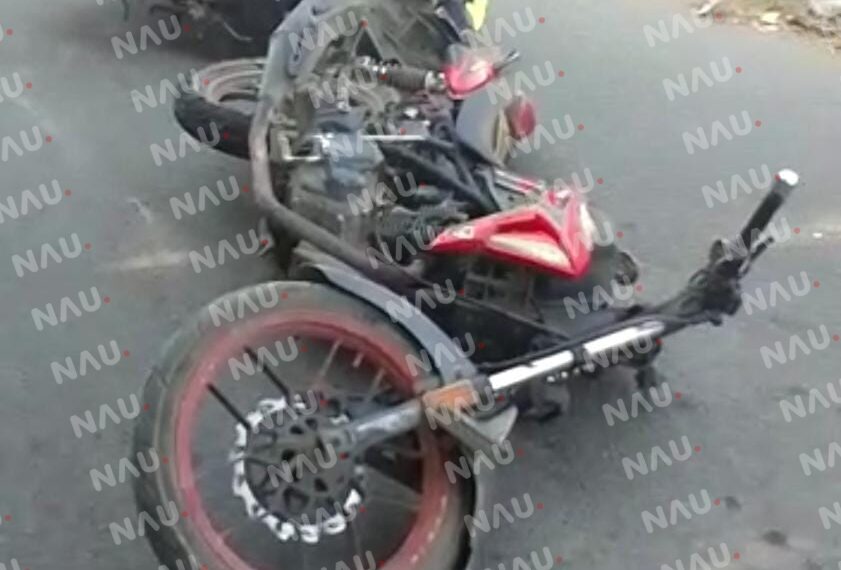 Un lesionado deja choque de moto en fraccionamiento Cafetales