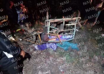 Tres lesionados deja choque de motocicleta y triciclo en Mazatán