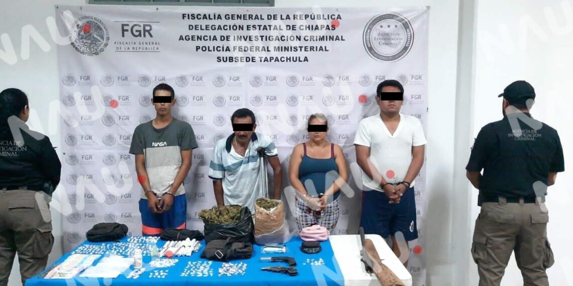 Asegura FGR a 4 personas en Huehuetán