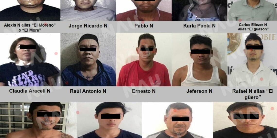 Aseguran a 14 integrantes de la banda barrio 18
