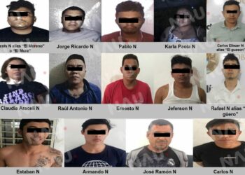 Aseguran a 14 integrantes de la banda barrio 18