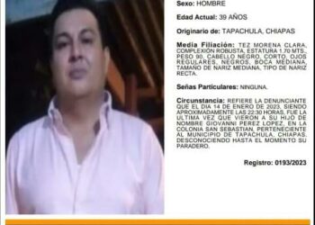 Desaparece al salir de su domicilio