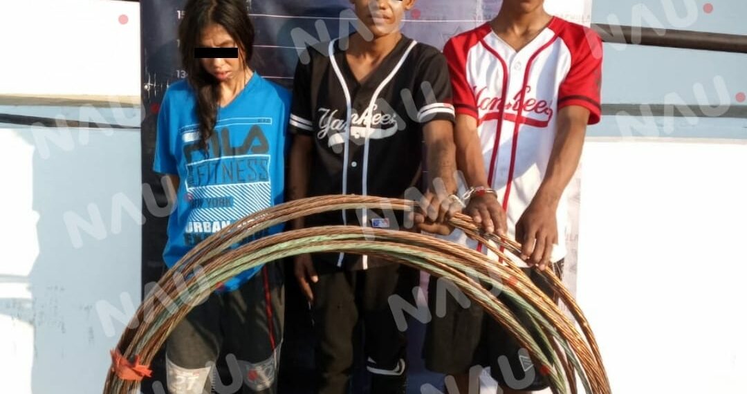 Dos menores hombres y una mujer fueron detenidos por robo a la CFE