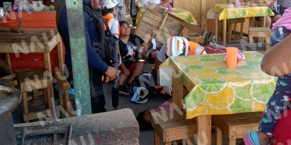 Dos mujeres que desayunaban en un local fueron embestidas por un motociclista en el bulevard Chiapas