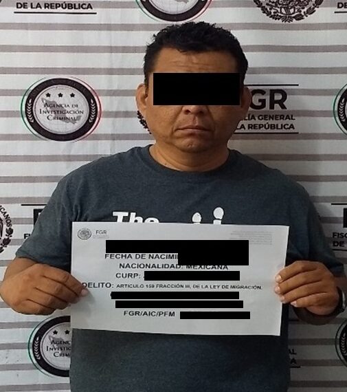 INICIA FGR INVESTIGACIÓN CONTRA UNA PERSONA POR TRANSPORTE DE OCHO MIGRANTES EN CHIAPAS