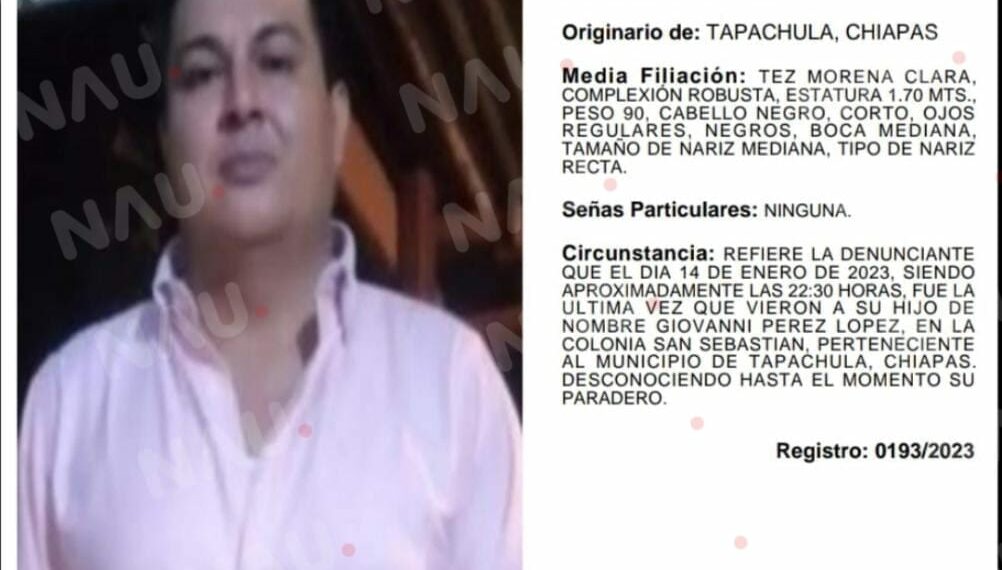 Localizan cuerpo de Giovani Perez López de 39 años