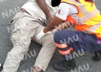 Motocilista lesionado al ser derribado por otro ciclo motor