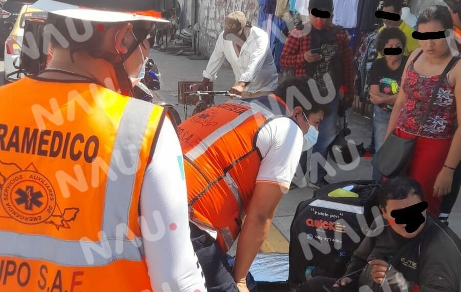 Un taxi arrolló a un motociclista