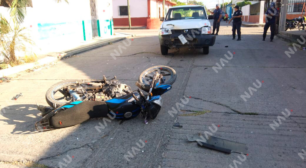 Motociclista lesionado en choque en MAPASTEPEC