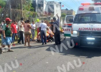 Derrapa mujer en su motocilista