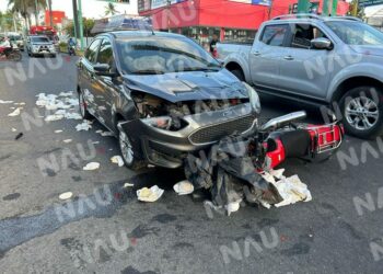 Choque de vehículo contra Motocicleta