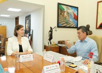 Recibe Rutilio Escandón a ministra consejera para Asuntos Económicos de la Embajada de EUA en México