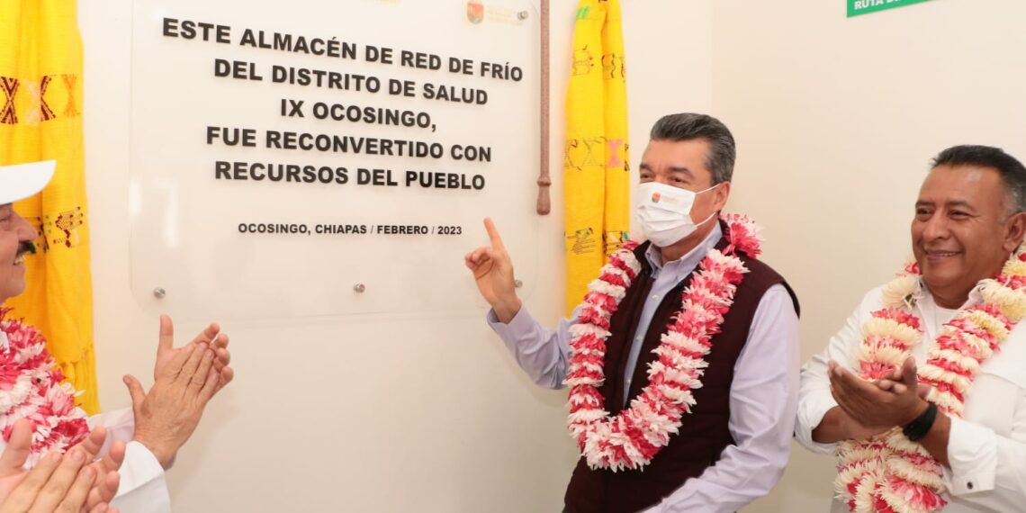 Inaugura Rutilio Escandón el Almacén de Red de Frío del Distrito de Salud IX, en Ocosingo
