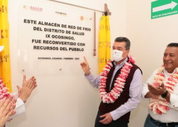 Inaugura Rutilio Escandón el Almacén de Red de Frío del Distrito de Salud IX, en Ocosingo