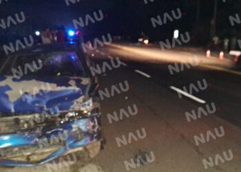 Dos lesionados al chocar dos unidades