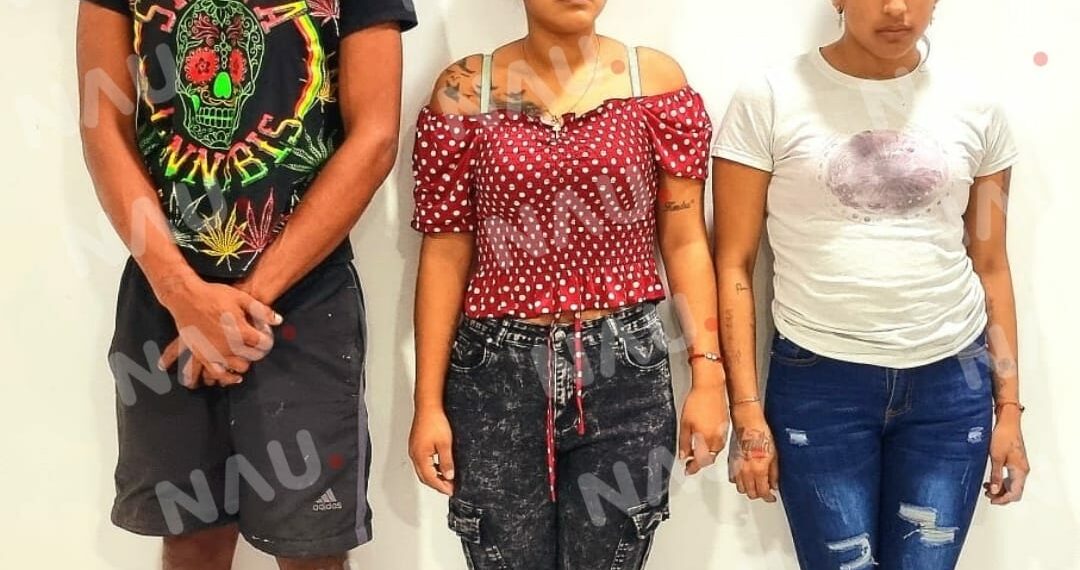 Grupo antipandillas detienen a dos mujeres y un hombre acusados del delito contra la salud