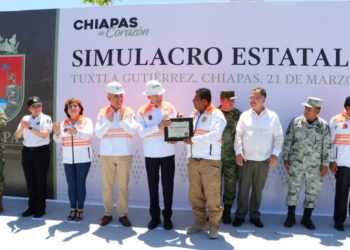 Encabeza Rutilio Escandón Megasimulacro Estatal, con hipótesis de sismo de 8.2