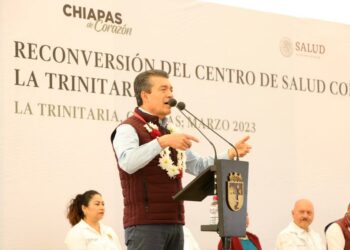 En La Trinitaria, inaugura Rutilio Escandón reconversión del Centro de Salud con Servicios Ampliados