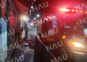 Se incendia el patio de una vivienda en el centro de Tapachula