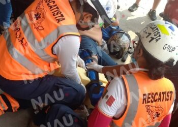 Accidente de motocicleta en Boulevard Akishino deja a un hombre herido