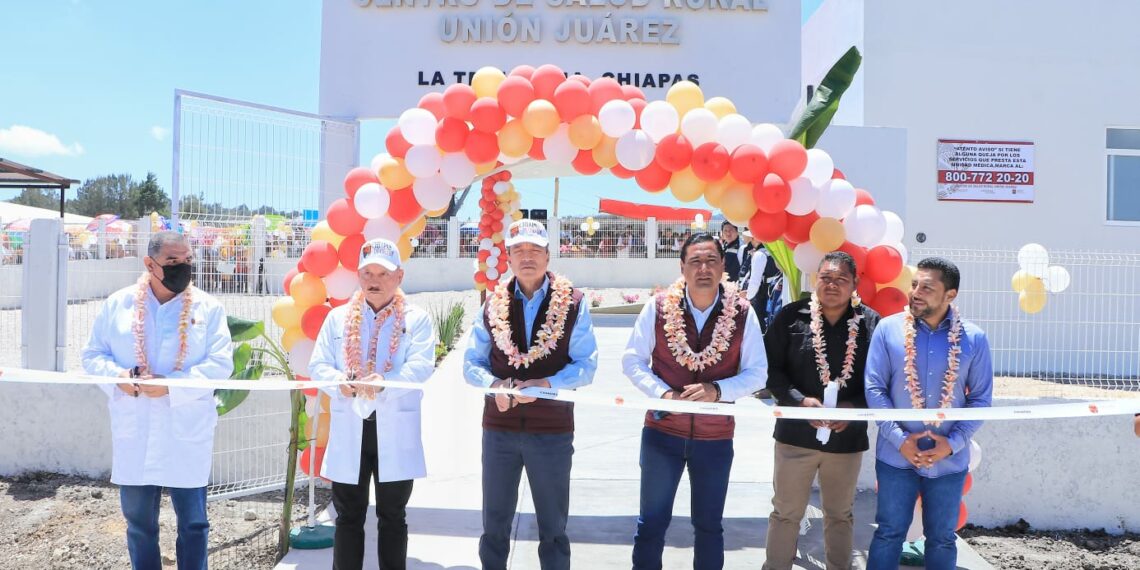 En La Trinitaria, Rutilio Escandón inaugura reconversión del Centro de Salud de Unión Juárez