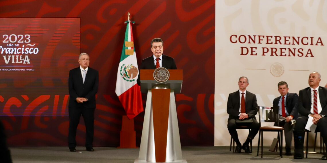 En la Conferencia de Prensa Matutina, Rutilio Escandón reconoce a AMLO por beneficios del Tren Maya