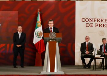 En la Conferencia de Prensa Matutina, Rutilio Escandón reconoce a AMLO por beneficios del Tren Maya