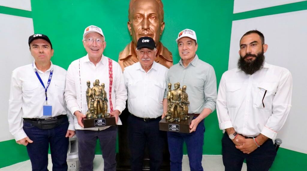 Rutilio Escandón y embajador de EUA, Ken Salazar, destacan fortaleza natural y energética de Chiapas