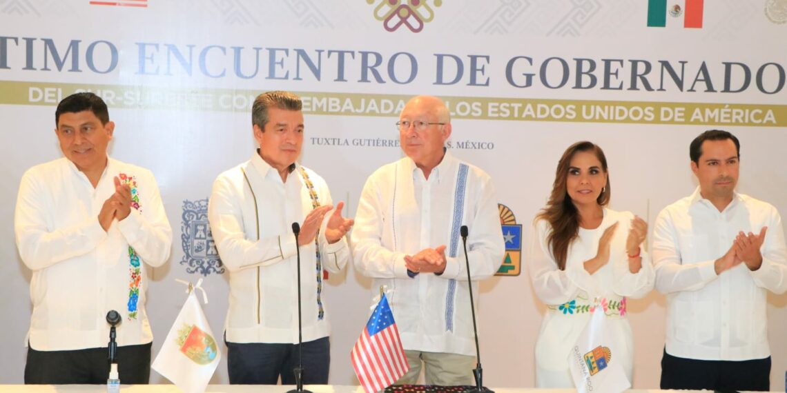 Tras reunión con Ken Salazar, destaca Rutilio Escandón impulso de proyectos que brinden desarrollo y progreso a la región Sur-Sureste