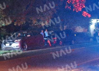 Choque por alcance deja solo daños