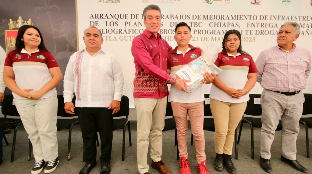 Encabeza Rutilio Escandón arranque de mejoramiento de infraestructura en planteles del TBC del Cecyte