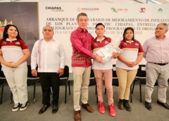 Encabeza Rutilio Escandón arranque de mejoramiento de infraestructura en planteles del TBC del Cecyte