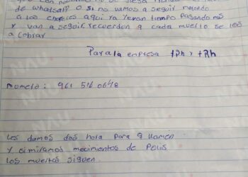 Mantienen acosos cobradores del impuesto criminal a transportistas, dejan mensaje