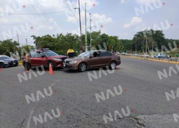 Solo daños materiales deja accidente