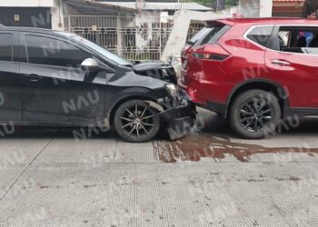 Chocó por alcance y dejó solo daños