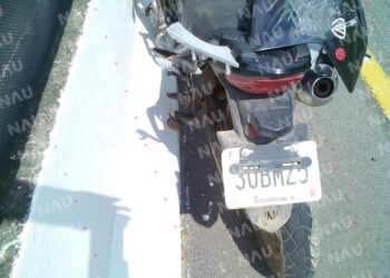 Motociclista derrapa en la carretera Tuxtla Chico – Tapachula