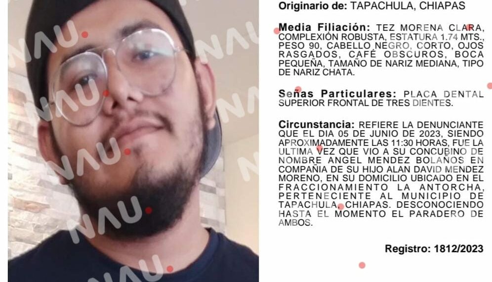 Buscan a dos personas que salieron de sus domicilios en Tapachula