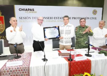 Encabeza Rutilio Escandón Sesión del Consejo Estatal de Protección Civil